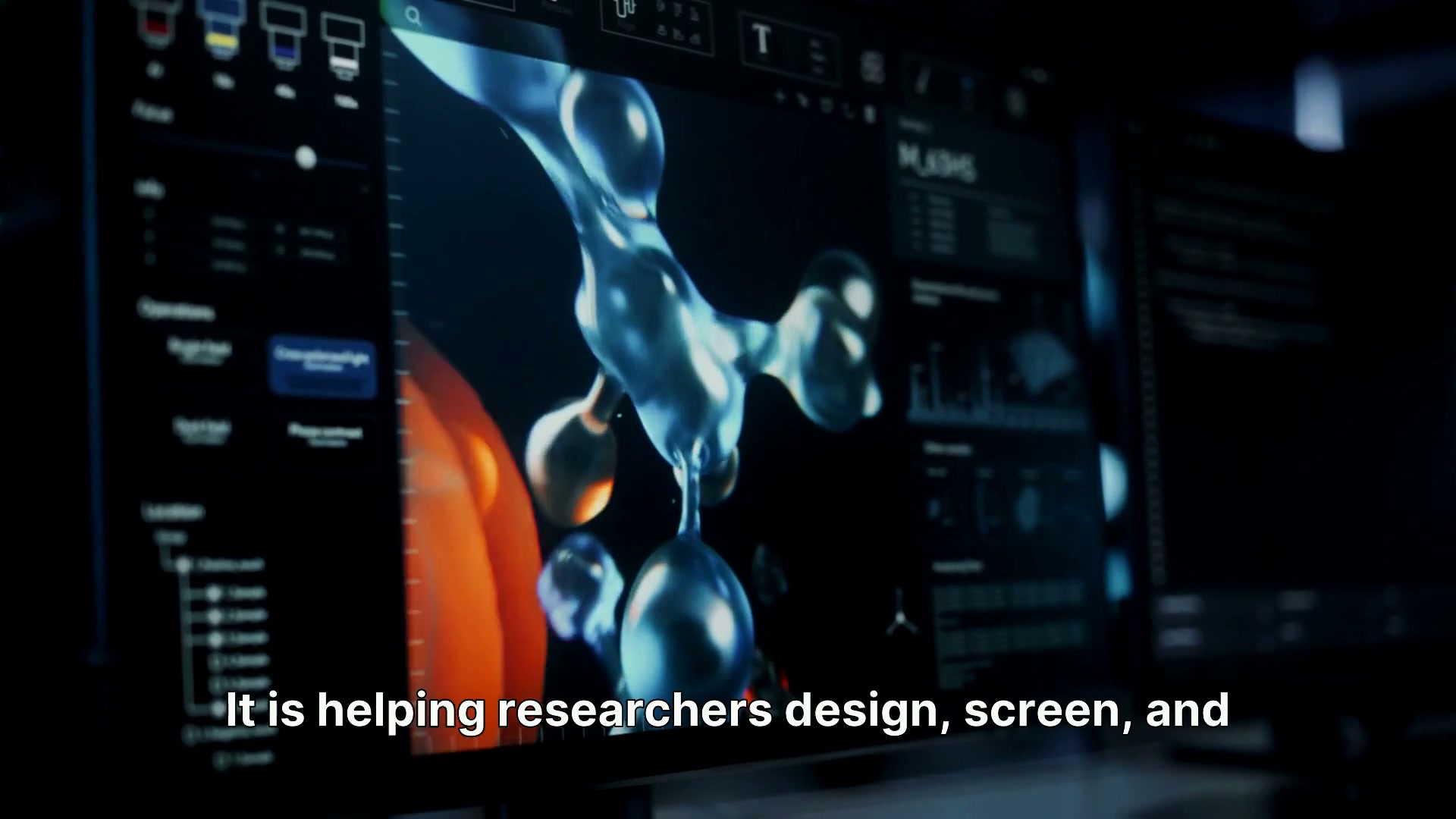 AI cancer drug discovery visualization from the short video